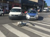 Wypadek w Nowym Sączu. Samochód potrącił rowerzystę na pasach