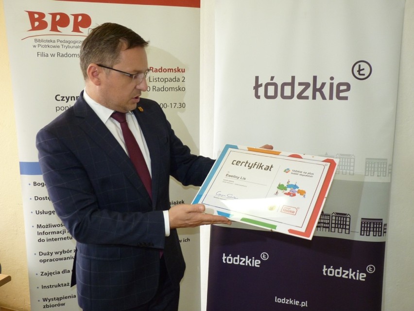 Radomsko: Budżet Obywatelski Województwa Łódzkiego. Certyfikaty dla autorów zadań [ZDJĘCIA, FILM]