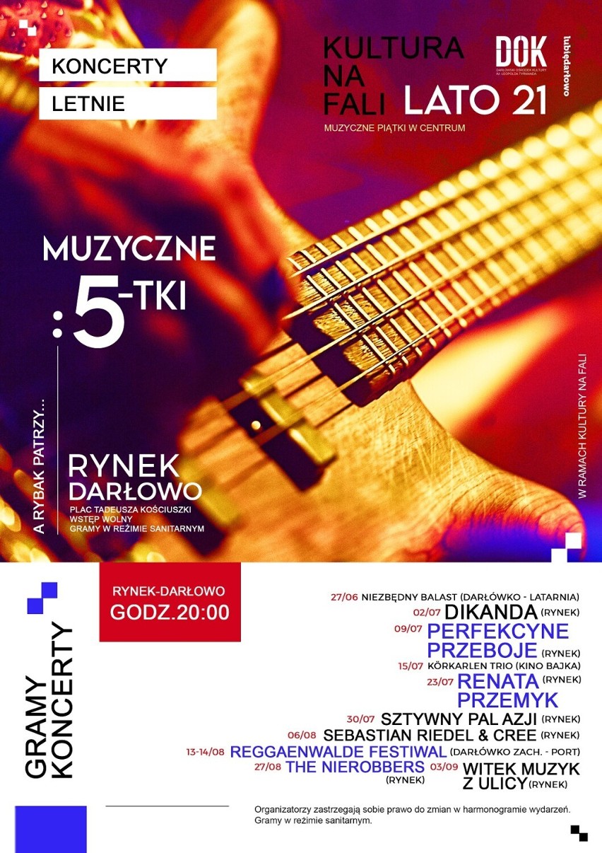 Koncertowe lato 2021 w Darłowie. Wiemy kto wystąpi w "Muzycznych Piątkach"