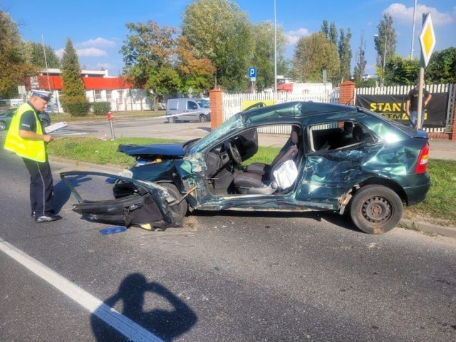 Do wypadku doszło w środę (27.09.20239) na skrzyżowaniu ulic Poznańskiej i Cichej w Inowrocławiu.