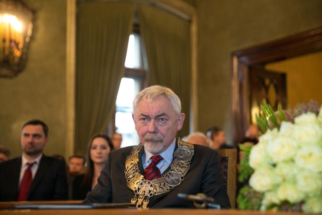 Jacek Majchrowski na inauguracyjnej sesji rady miasta