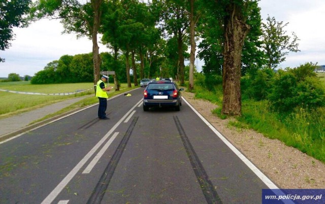 Wypadek Lidzbark Warmiński. 15-letni rowerzysta zginął pod kołami samochodu