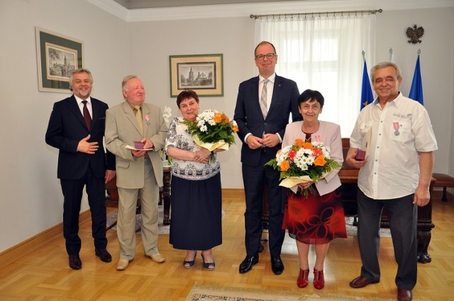 Złote gody dwóch par małżeńskich z Przemyśla.