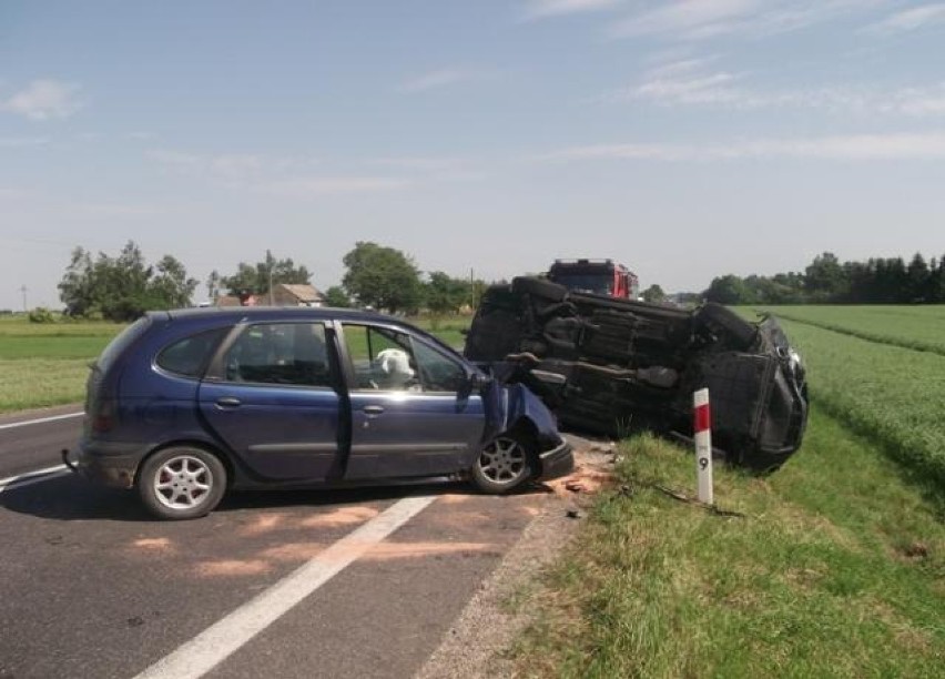 Wypadek w Sadowiu. Zderzyły się dwa samochody