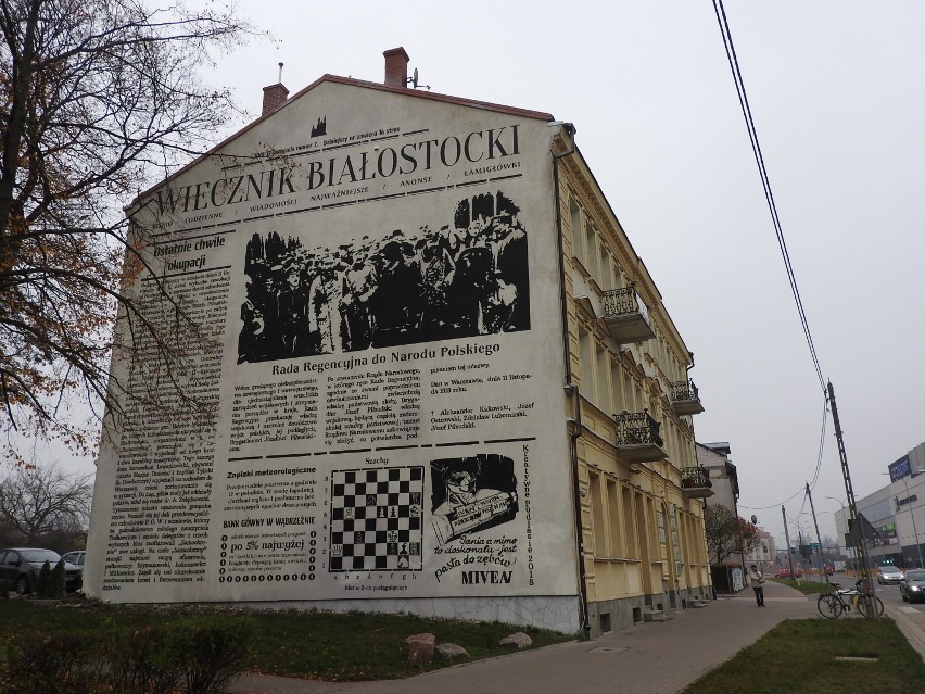 W Białymstoku powstał nowy mural - ,,Wiecznik Białostocki"....