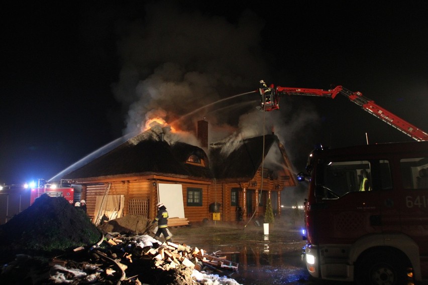 Wielki pożar domu w gminie Wolsztyn