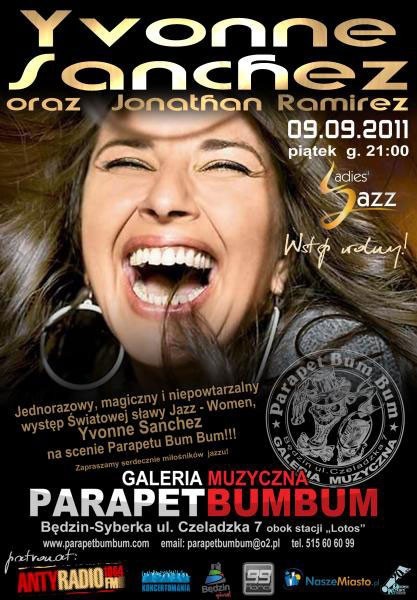 Będzin: Koncert Yvonne Sanchez w Parapecie Bum Bum