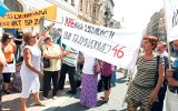 Protest w obronie tramwaju linii 46