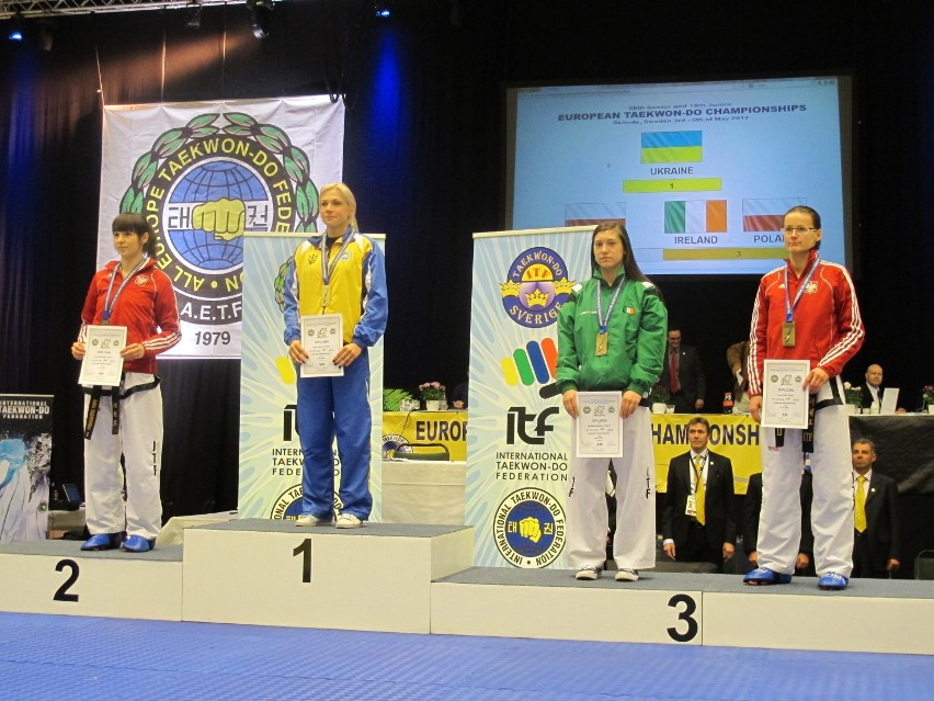 Policjantka z Lubartowa zdobyła trzy medale Mistrzostw Europy w taekwon-do
