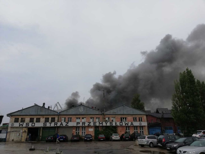 Pożar w Stoczni Gdańsk 17.07.2018