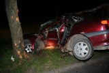 Śmiertelny wypadek koło Kęsowa. Kierowca renault nie przezył zderzenia z drzewem [ZDJĘCIA]