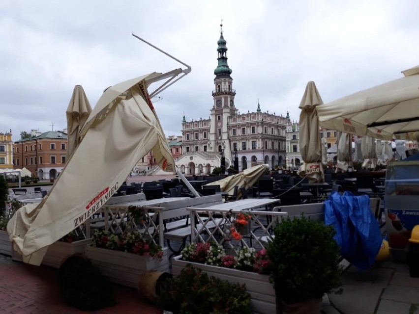 Wichura nad Zamojszczyzną. Połamane drzewa i uszkodzone samochody. W wielu miejscach wciąż nie ma prądu (ZDJĘCIA)