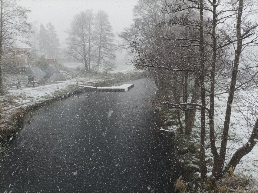 Orle i Bolszewo w śnieżnym krajobrazie