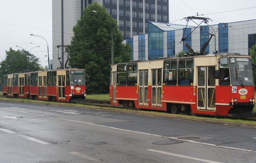 Sosnowiec: wykolejony tramwaj na Pętli Będzińskiej