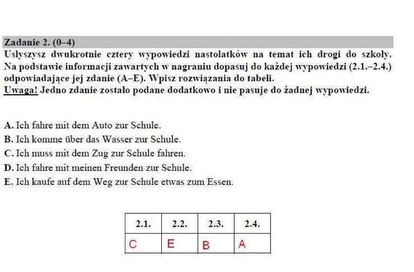 Egzamin gimnazjalny 2019. JĘZYK NIEMIECKI P. ROZSZERZONY ARKUSZ CKE I ODPOWIEDZI. Testy gimnazjalne (j. niemiecki rozszerzenie) 12.04.2019