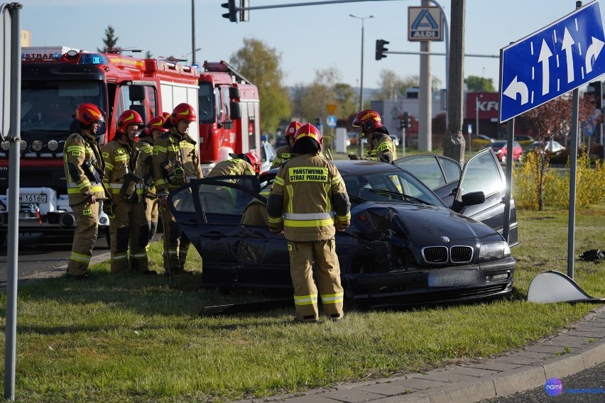 Wypadek BMW na Kruszyńskiej we Włocławku