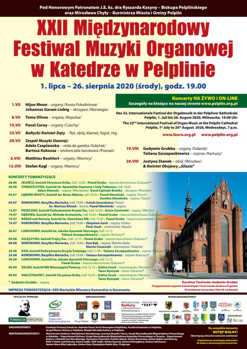 XXII edycja Międzynarodowego Festiwalu Muzyki Organowej w Katedrze w Pelplinie