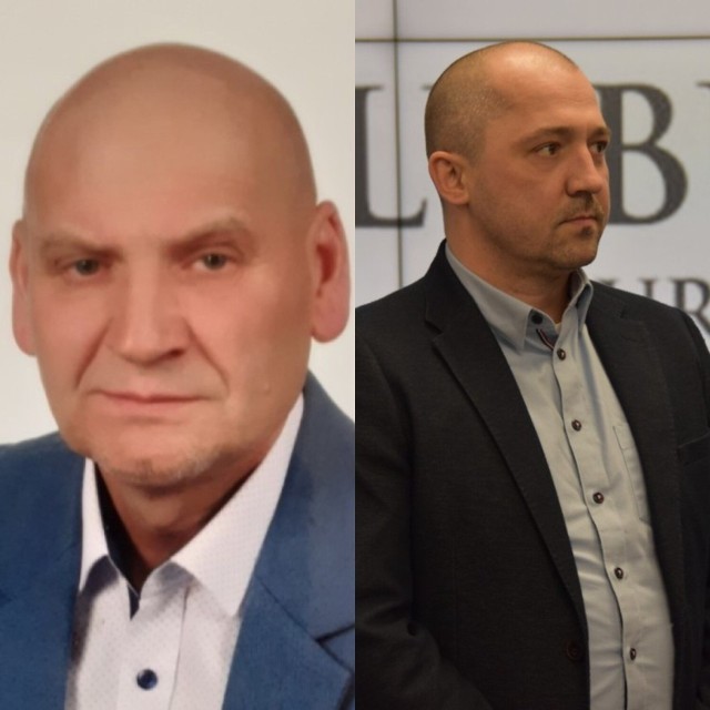 Waldemar Gromek (z lewej) oraz Szymon Naglik będą walczyć o stanowisko wójta gminy Gubin w drugiej turze wyborów przedterminowych.