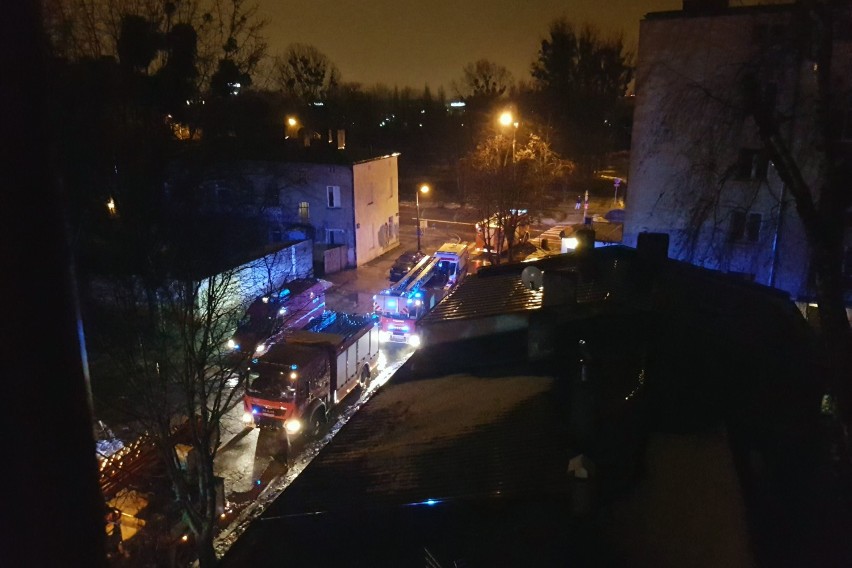 Pożar na Wróbla w Łodzi