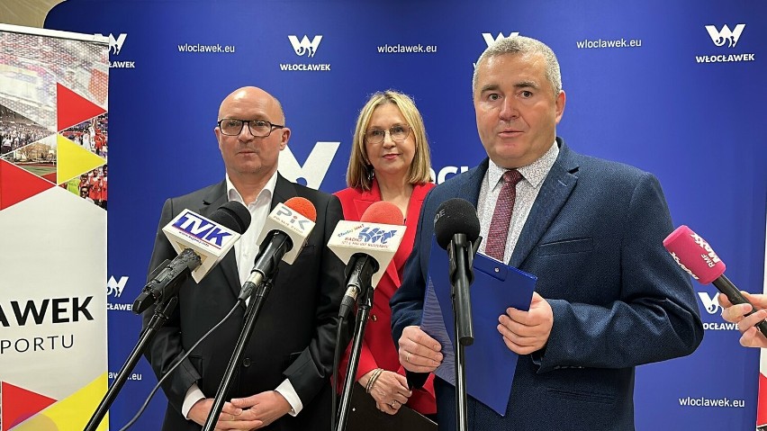 Konferencja prasowa w UM Włocławek - 3 styczna 2024 roku.