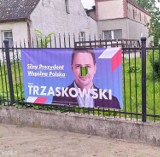 Więcbork. Zniszczone banery kandydatów na prezydenta 