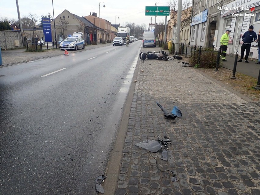 Zderzenie czterech pojazdów w Częstochowie. Jedna osoba ranna!