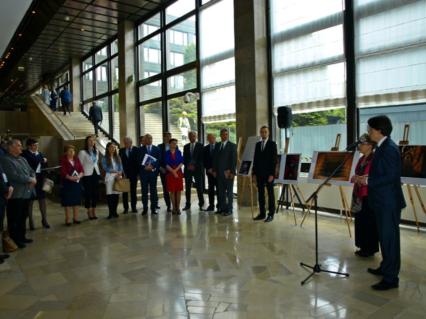 Wystawa poświęcona tarnogórskim podziemiom w gmachu Sejmu