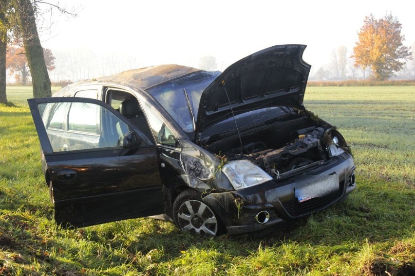 Wypadek na drodze krajowej nr 60 w Lesznie