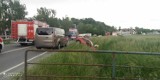 Wypadek w Czchowie na drodze krajowej nr 75, zderzenie dwóch samochodów, jedna osoba ranna
