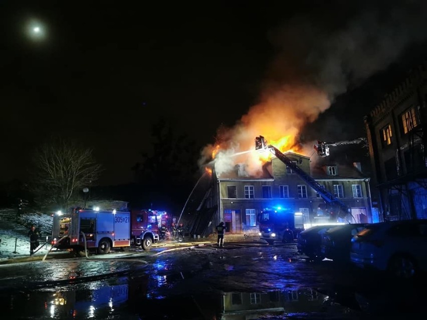 Pożar pustostanu w Gdańsku 24.01.2021