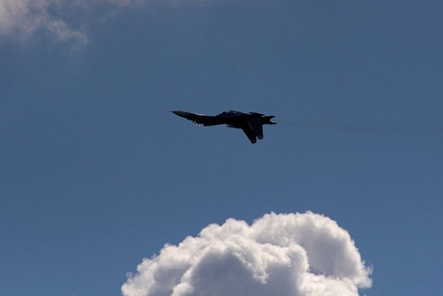 Ostatnie sekundy lotu Su-27
Fot. Krystian Jamr&oacute;z