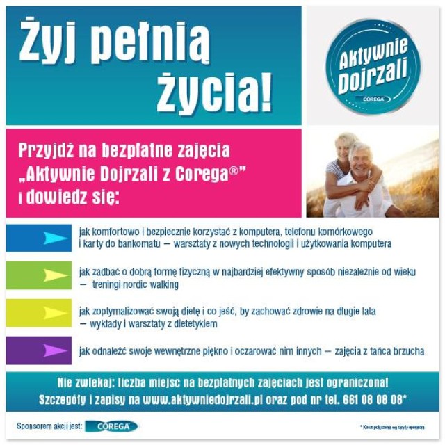 Aktywnie Dojrzali - bezpłatne zajęcia dla seniorów