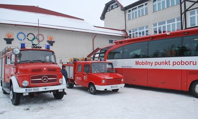 Strażacy ochotnicy, którzy wzięli udział w akcji