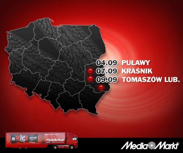 Media Markt przemierza Polskę z mobilnym marketem naszpikowanym nowoczesną elektroniką. W niedzielę, 7 września, odwiedzi Kraśnik