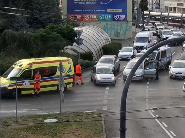 Zasłabnięcie kierowcy na rondzie Jagiellonów