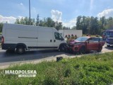 Kraków. Wypadek na Igołomskiej. Zderzenie czołowe