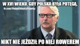 Memy. Waszczykowski o rowerzystach i wegetarianach. Internauci żartują 