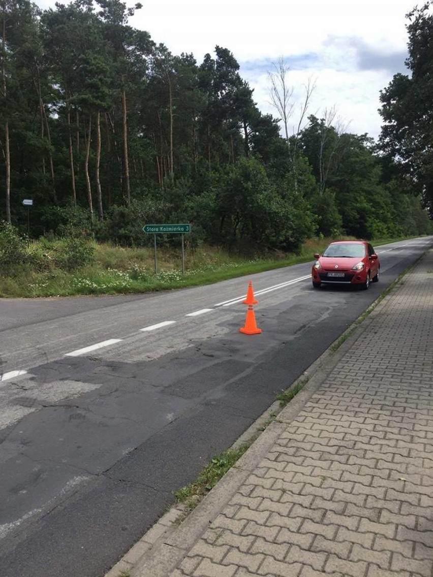 Wypadek  drogowy w Starej Kaźmierce.