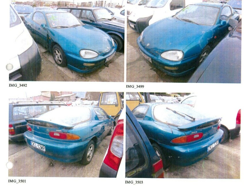 Mazda MX3 - 450 zł  (wartość pojazdu uszkodzonego)...