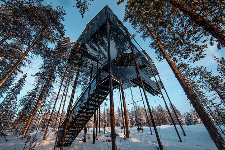 Hotel-domek na drzewie w Szwecji. Widoki warte każdych...
