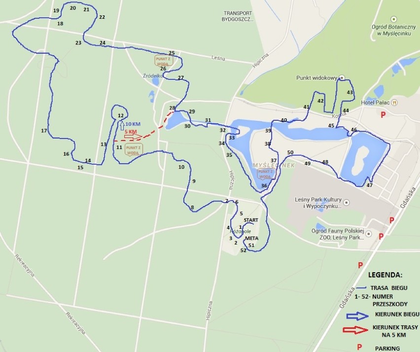 Mapka trasy w VII  Edycji Terenowej Masakry

Bieg na 5 km
Na...