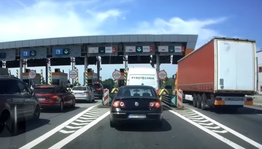 Bójka przed bramkami na autostradzie A4 pod Wrocławiem