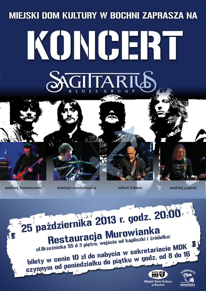 Koncerty Bochnia: Koncert Sagittarius Blues Group