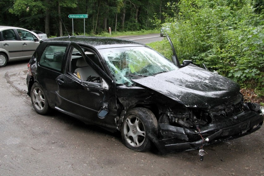 Wypadek na trasie Bytów - Suchorze