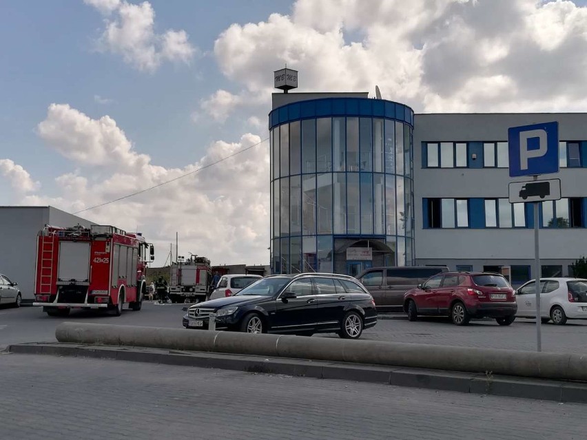 Pożar na terenie firmy Serv-Net w Trzemesznie
