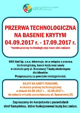 Przerwa technologiczna na basenie od dzisiaj