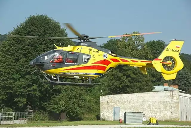 Helikopter LPR przetransportował ciężko rannego chłopca do szpitala