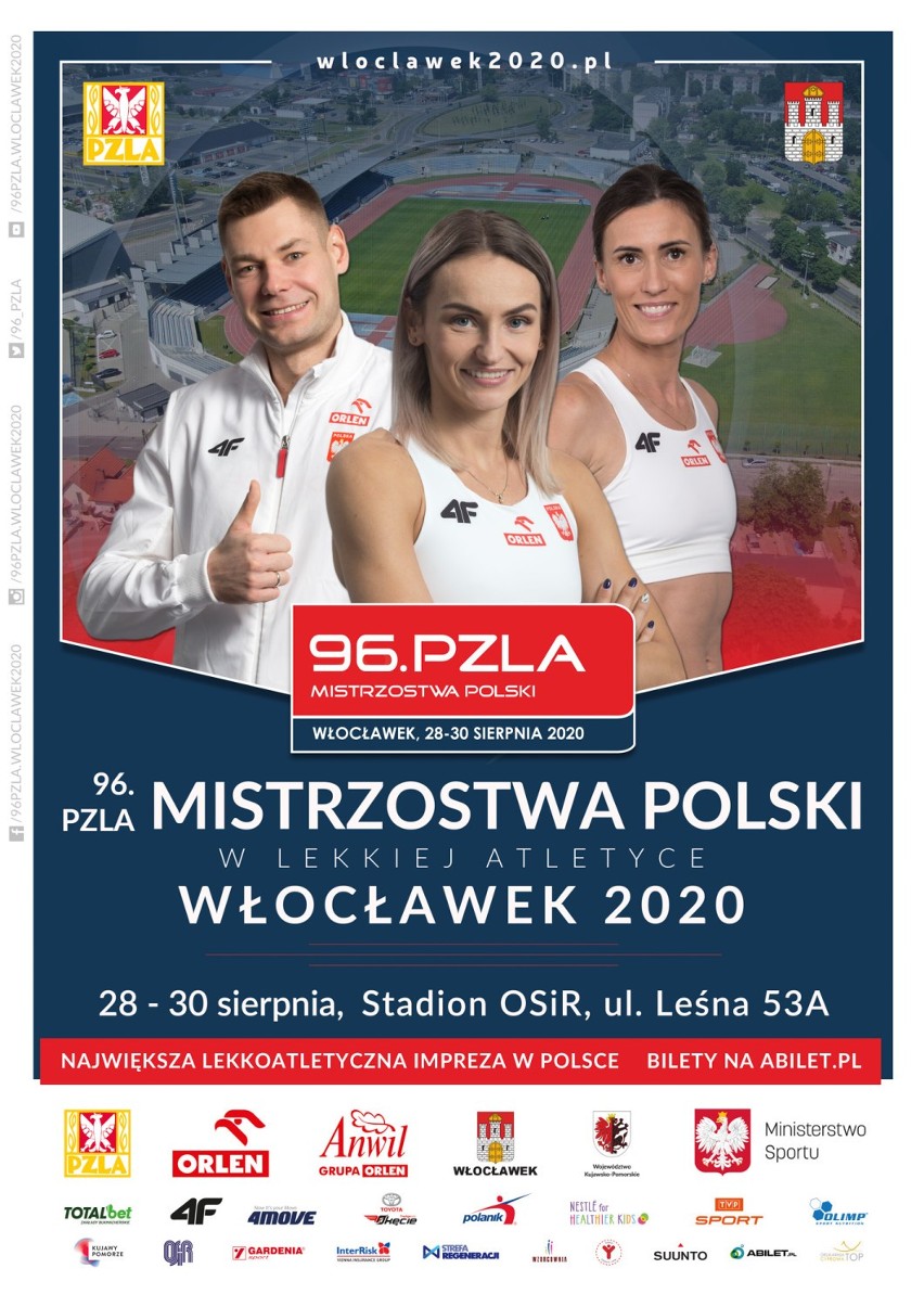 96. PZLA Mistrzostwa Polski w Lekkiej Atletyce Włocławek 2020 - program minutowy. Ceny biletów [zdjęcia, 28-31.08.2020]