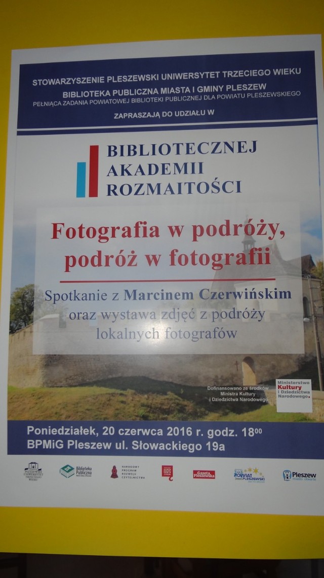 Biblioteka MiG Pleszew Biblioteczna Akademia Rozmaitości Marcin Czerwiński o fotografowaniu i podróżowaniu