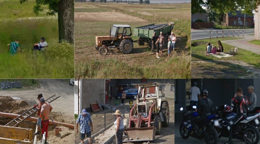 Mamy Cię ! Najlepsze ujęcia spod wieluńskich wiosek, mieszkańcy przyłapani przez Google Strett View